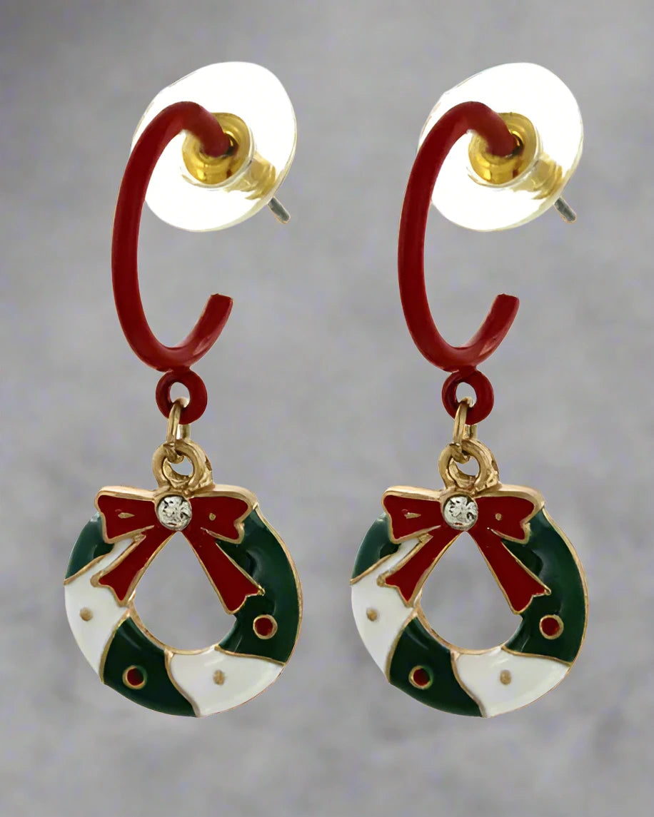 Christmas Wreath Earrings